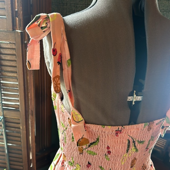 NWT Fruit midi dress with tie shoulders - Picture 3 of 6
